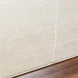 Aldis Cream Plush Textured Washable Rug