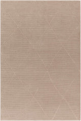 Aldis Tan Plush Textured Washable Rug  - Clearance