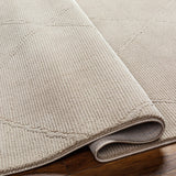 Aldis Tan Plush Textured Washable Rug  - Clearance