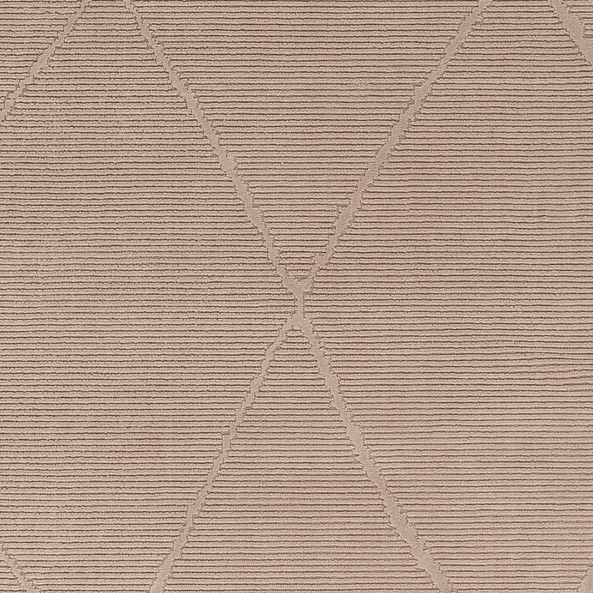 Aldis Tan Plush Textured Washable Rug  - Clearance