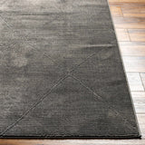 Aldis Charcoal Textured Plush Washable Small Rug  - Clearance