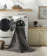 Aldis Charcoal Textured Plush Washable Small Rug  - Clearance