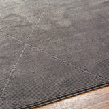 Aldis Charcoal Textured Plush Washable Small Rug  - Clearance