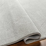 Aldis Grey Plush Textured Washable Rug  - Clearance