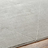 Aldis Grey Plush Textured Washable Rug  - Clearance
