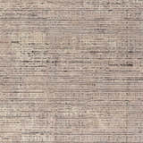 Close-up of the Chiyo Tan Plush Textured Washable Rug showing its horizontal stripe pattern and soft, plush texture. Swatch