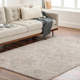 Garza Diamond Textured Washable Rug