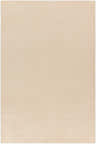 Close-up of the Mimi Cream 3D Washable Rug. The rug has a subtle horizontal stripe texture in a soft lambswool color. Design-Rectangle-537