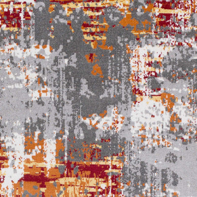 Salina Orange/Gray Abstract Area Rug