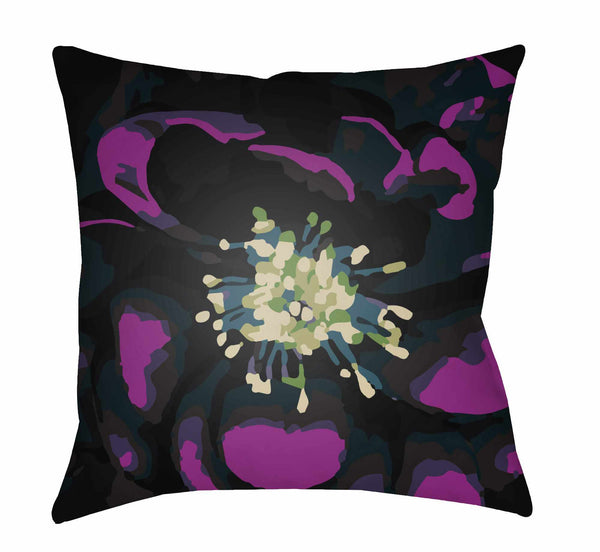 Salunayan Purple Floral Burst Throw Pillow