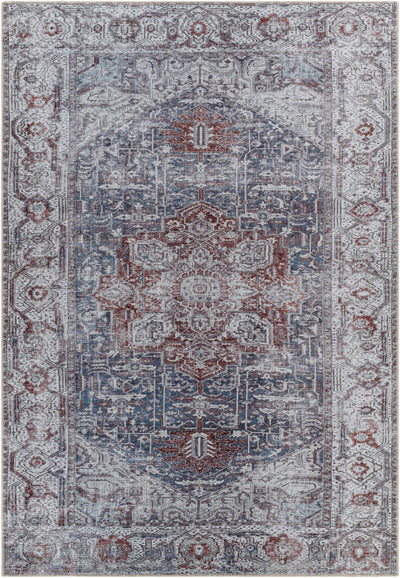 Amato Blue Washable Area Rug - Clearance