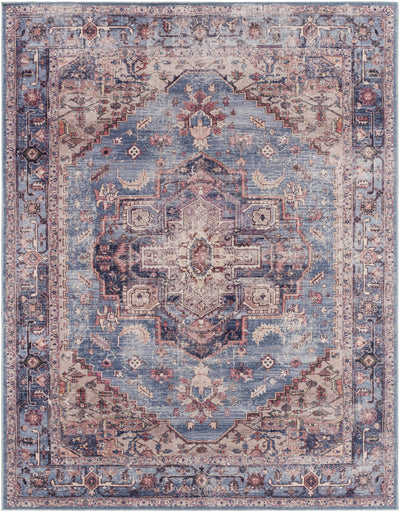 Kera Blue Washable Rug - Clearance