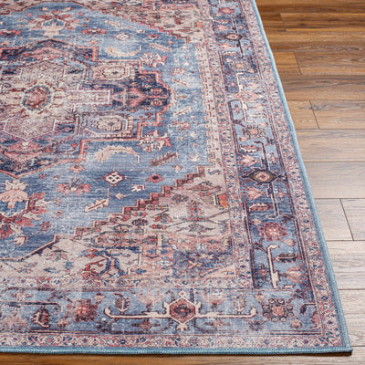 Kera Blue Washable Rug - Clearance