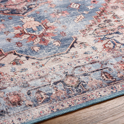 Kera Blue Washable Rug - Clearance