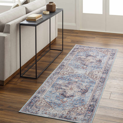 Kera Blue Washable Rug - Clearance