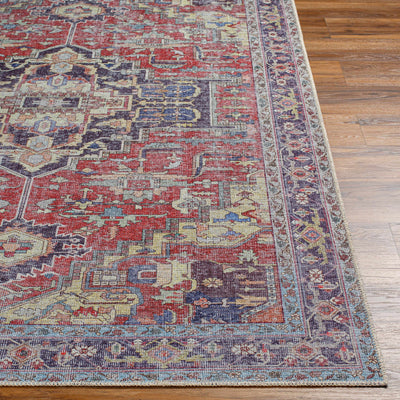 Reza Red Washable Rug - Clearance