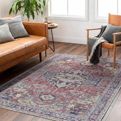 Reza Red Washable Rug - Clearance
