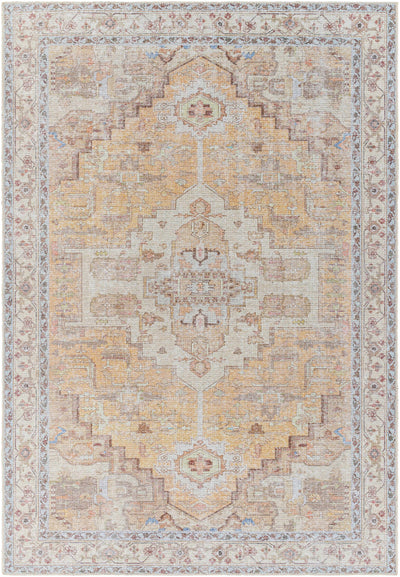 Reza Mustard Washable Area Rug