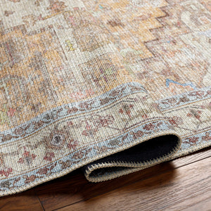 Reza Mustard Washable Area Rug