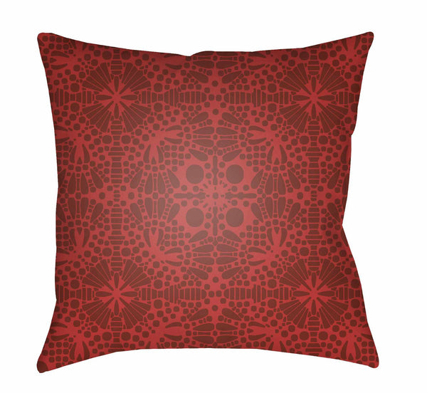 Samsat Red Geometric Throw Pillow