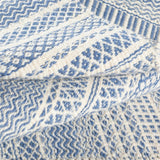 Sanc Blue/Cream Flatweave Wool Rug - Clearance