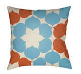 Sanghan Blue Orange Retro Accent Outdoor Pillow
