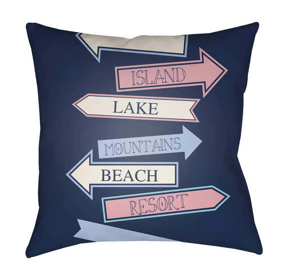 Sanguinetti Directions to Island Accent Outdoor Pillow