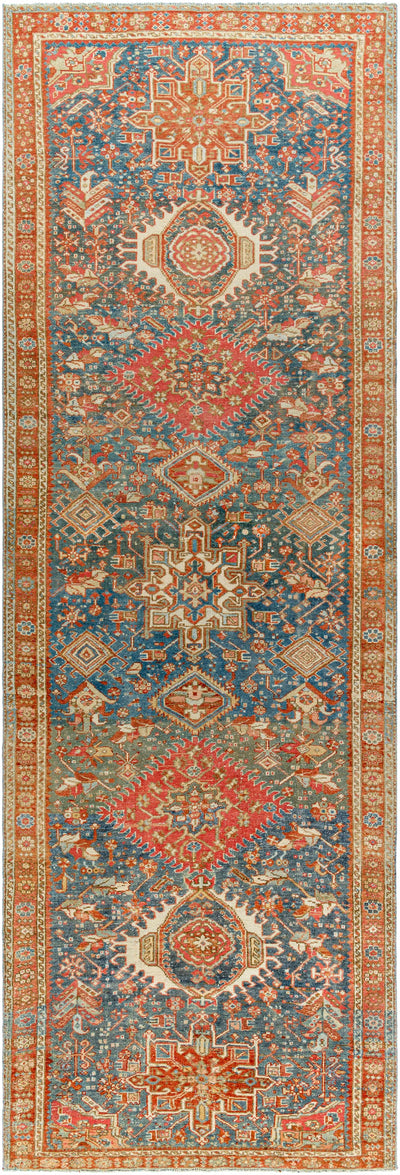 Unique Hand Knotted Traditional Turkish Rug - 3'4" x 9'9" Runner