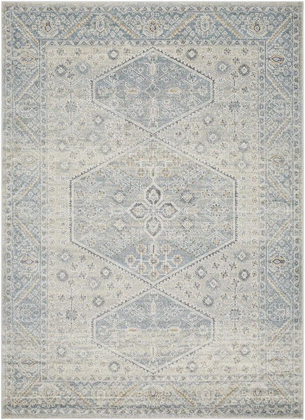 Nydia Blue Medallion Area Rug