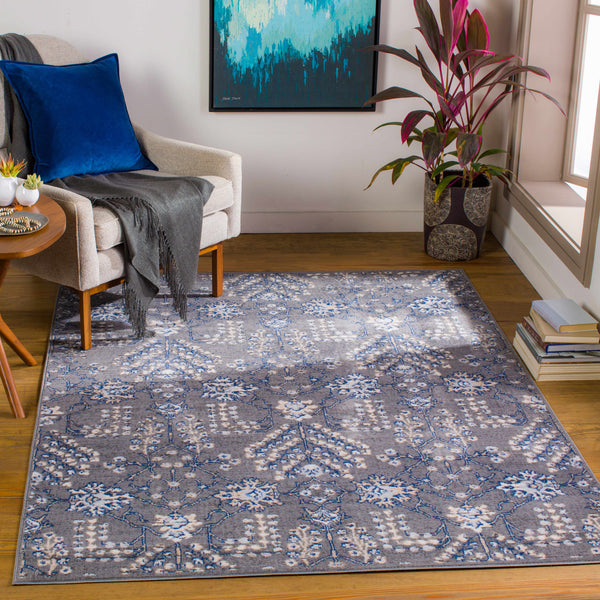 Sapinero Gray Floral Rug - Clearance