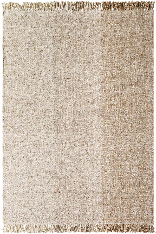 Penha Beige Monochrome Wool Area Rug