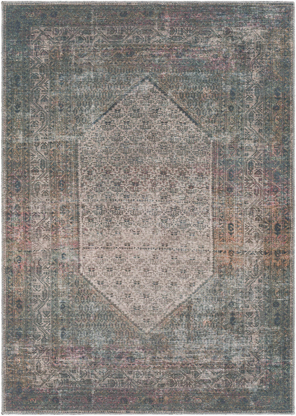 Olive Sariaya Distressed Washable Area Rug - Clearance