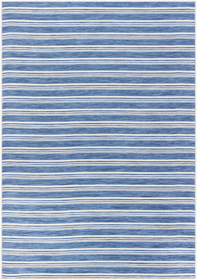 Macklin Denim Striped Outdoor Rug - Clearance