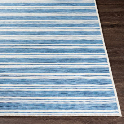 Macklin Denim Striped Outdoor Rug - Clearance