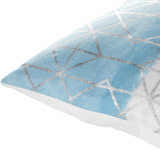 Sason Blue Geometric Square Throw Pillow - Clearance