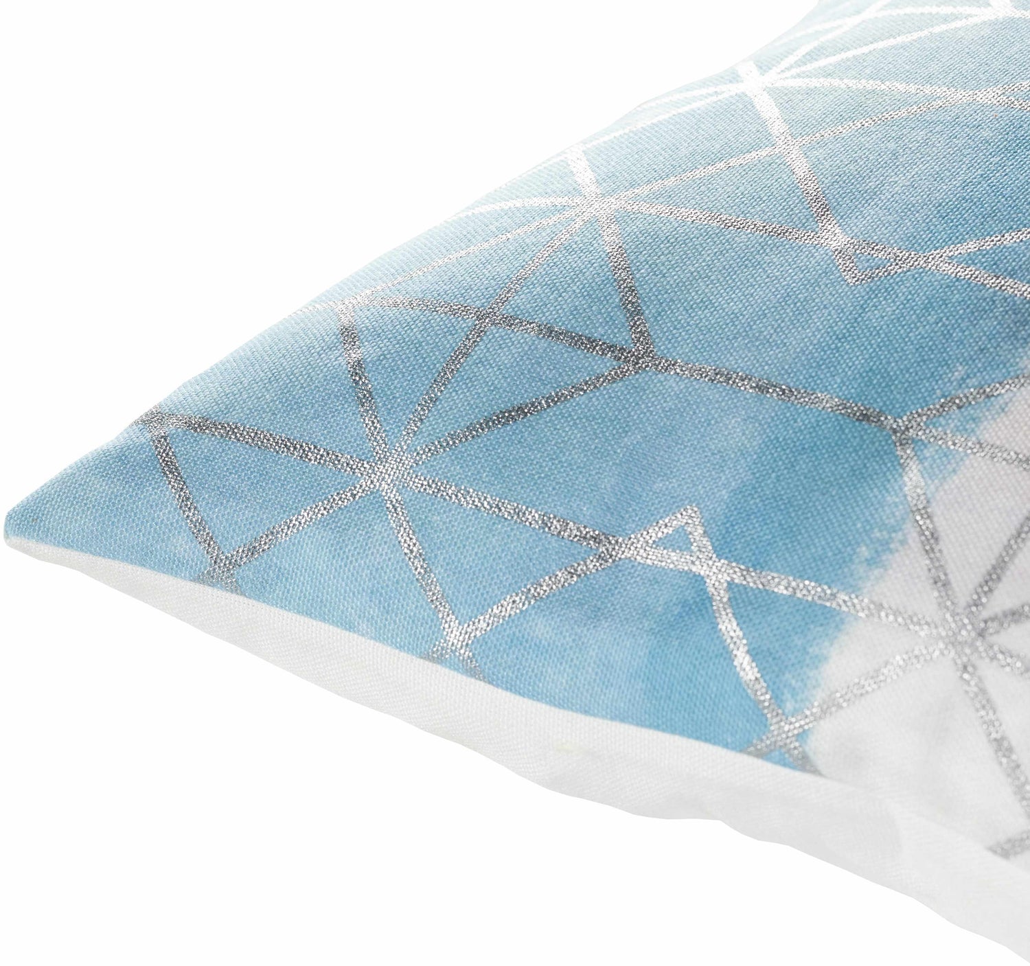 Sason Blue Geometric Square Throw Pillow - Clearance