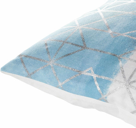 Sason Blue Geometric Square Throw Pillow - Clearance