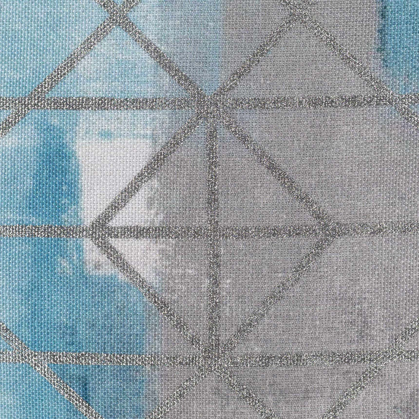 Sason Blue Geometric Square Throw Pillow - Clearance