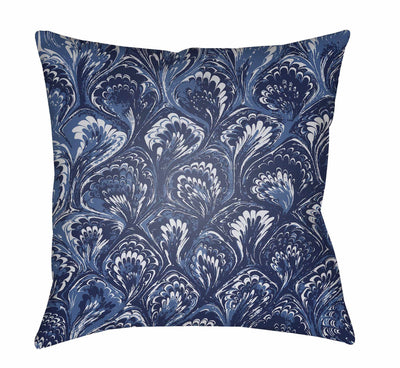 Sato Blue Abstract Swirl Accent Pillow