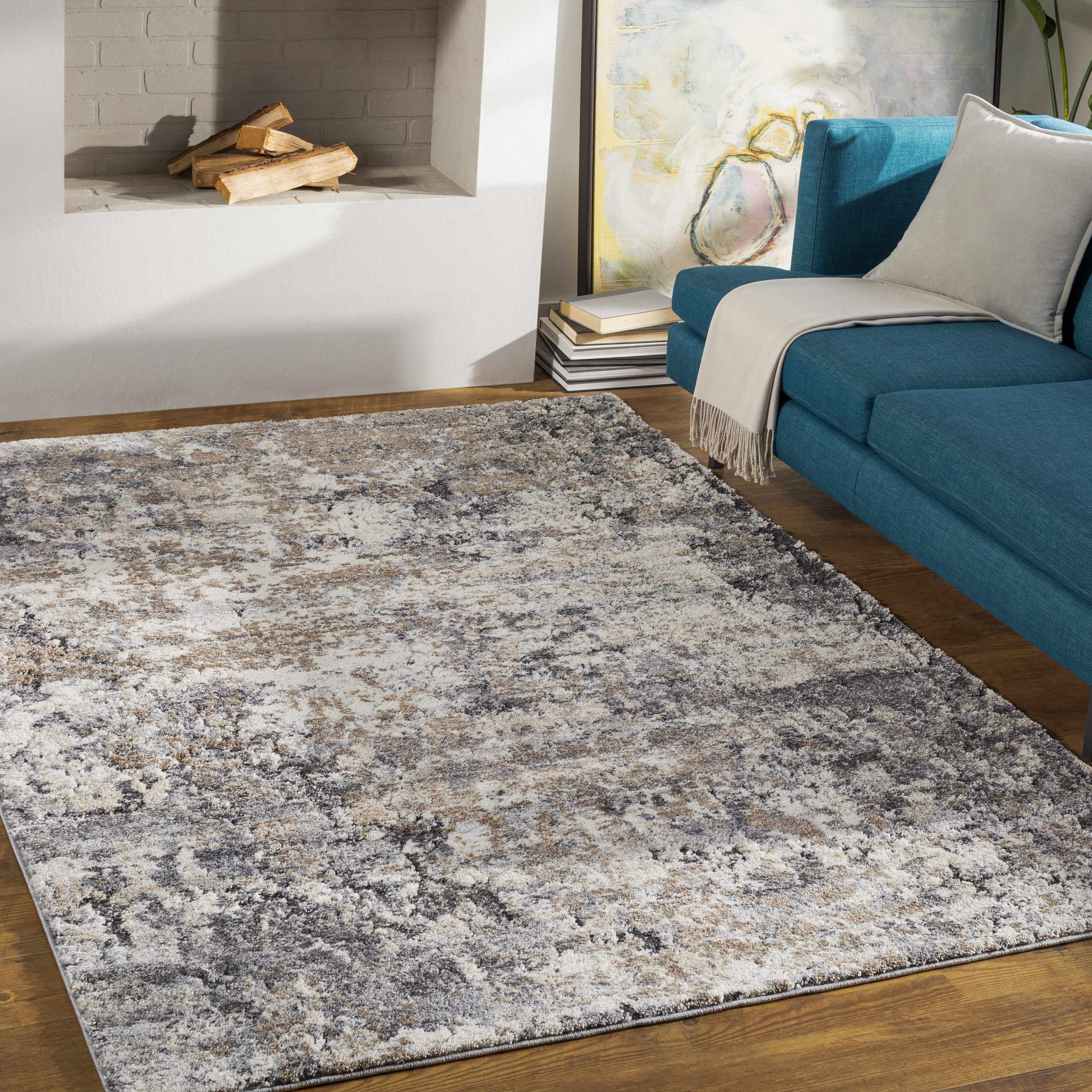 Rock Pattern Rugs Satsop Rock Pattern Thick Rug