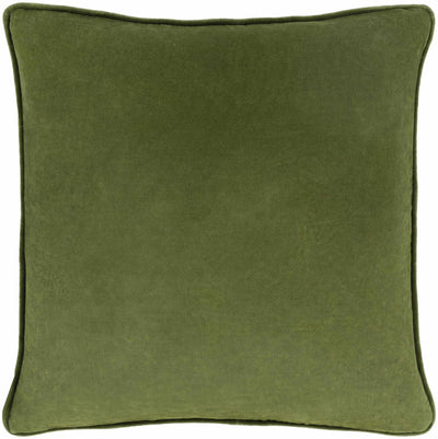 Saukville Green Square Throw Pillow