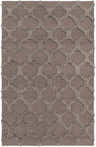 Charcoal Saulsville Area Rug. Hand-woven wool rug with a geometric lattice pattern and shag texture. Farmhouse style. Design-Rectangle-58