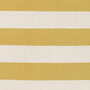 Faithful White/Yellow Striped Wool Rug - Clearance