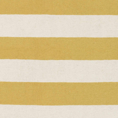 Faithful White/Yellow Striped Wool Rug - Clearance