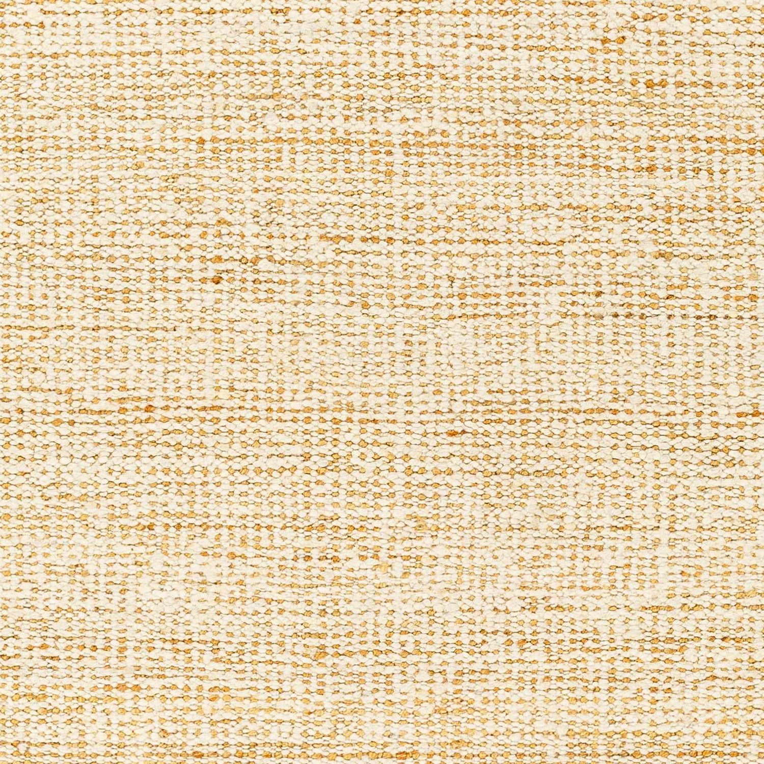 Close-up of the Gopi Jute&Wool Area Rug in Cream, showing the texture and woven pattern of jute and wool fibers. Swatch