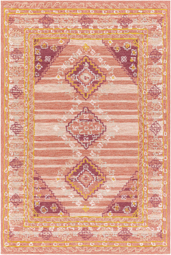 Alena Peach Wool Blend Area Rug