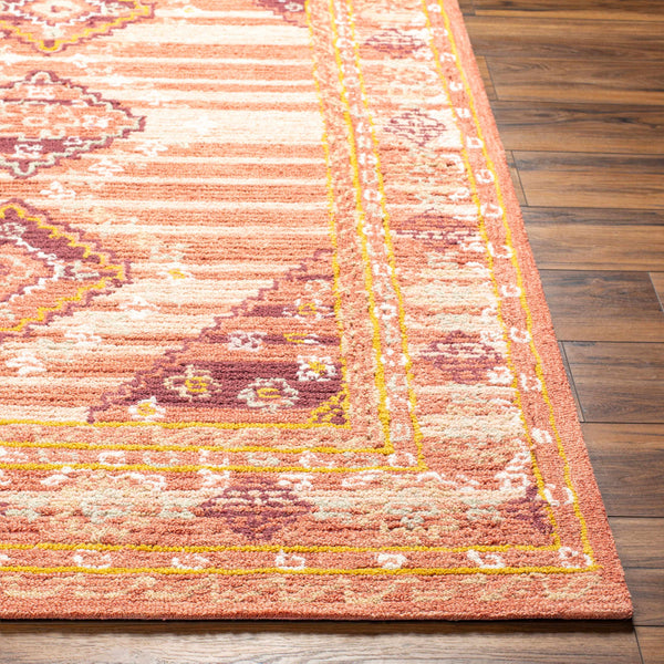 Alena Peach Wool Blend Area Rug