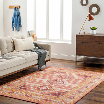 Alena Peach Wool Blend Area Rug