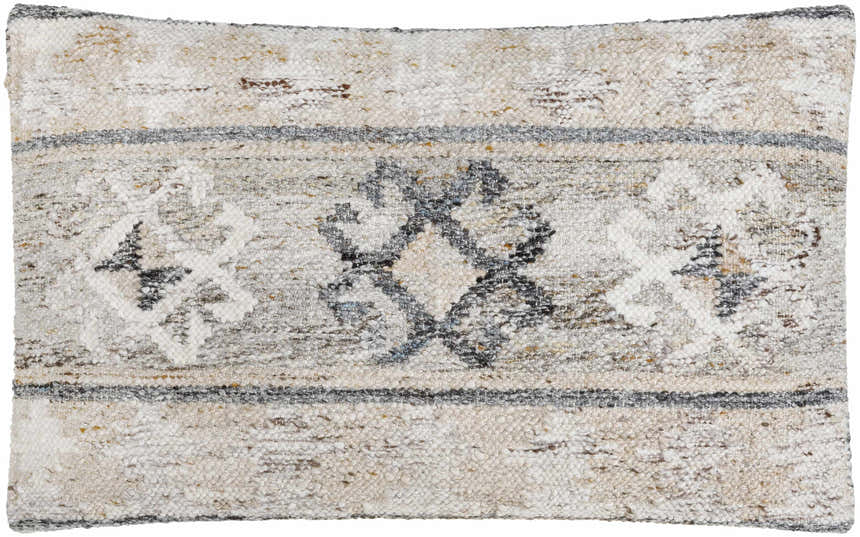 Kavros Dusty Blue Geometric Southwest Recycled PET Yarn Accent Pillow