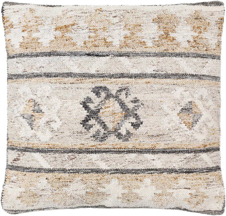 Kavros Dusty Blue Geometric Southwest Recycled PET Yarn Accent Pillow